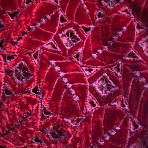 Kay Unger | Red Velvety Strapless Dress | 6 - Picture 5 of 11